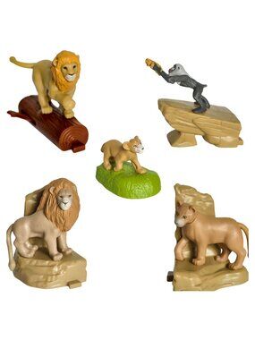 2019 Disney The Lion King Simba Nala Sarabi & Rafiki McDonalds Figurine Set 5